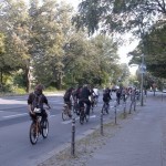 Die Fahrraddemonstration auf dem Weg zur Friedrichstraße